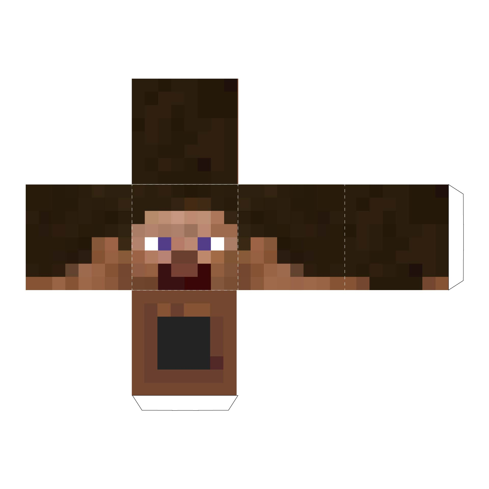 Minecraft Steve Templates - 10 Free Pdf Printables | Printablee intended for Free Minecraft Steve Head Printable
