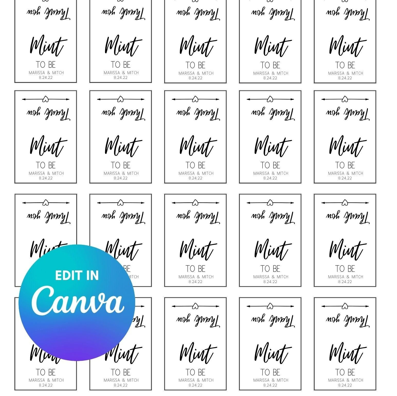Mint To Be Template - Etsy.de with regard to Mint To Be Free Printable
