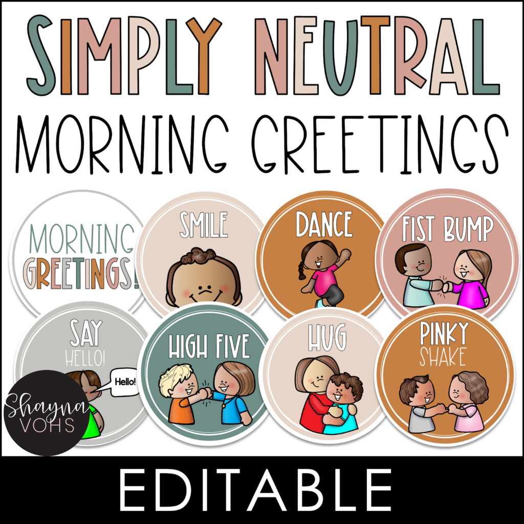 Morning Greeting Choices To Start The Day - Shayna Vohs inside Free Printable Morning Greeting Signs