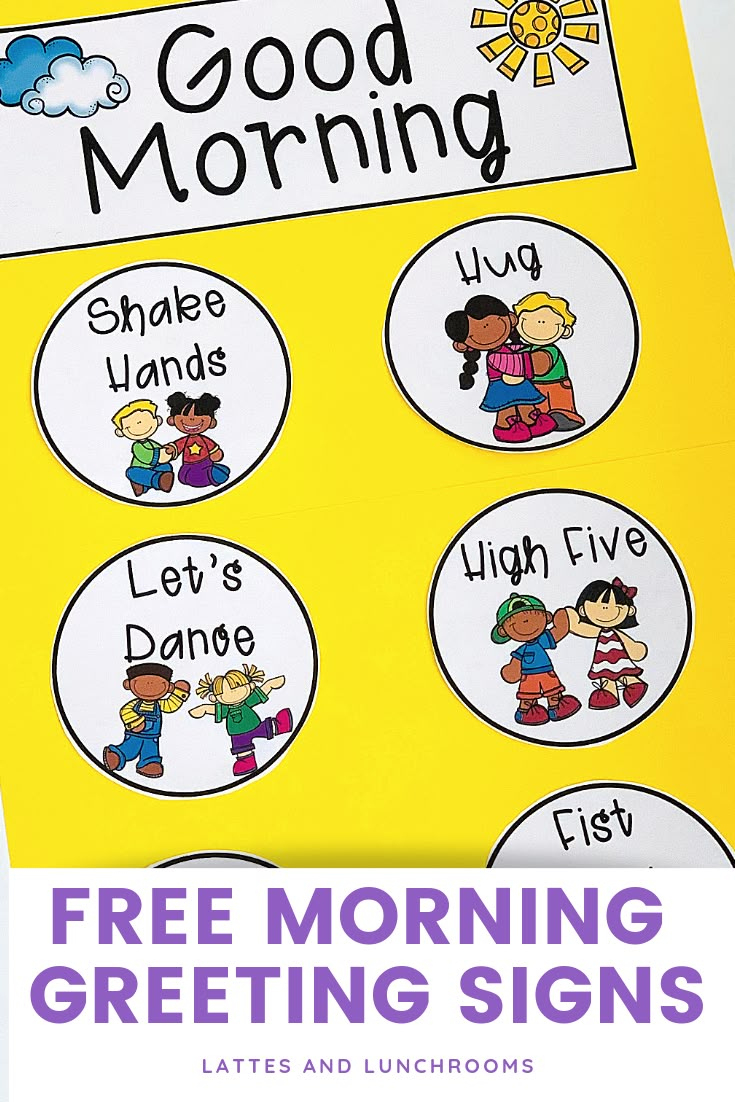 Morning Greeting Signs - Free in Free Printable Morning Greeting Signs