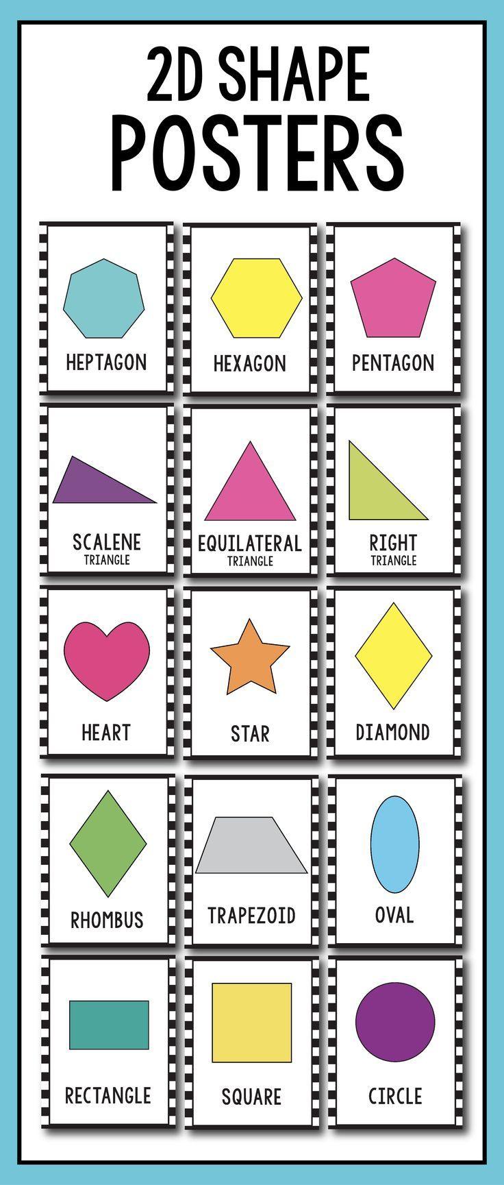 My Nerdy Teacheralina V with regard to Free Printable 2D Shape Posters