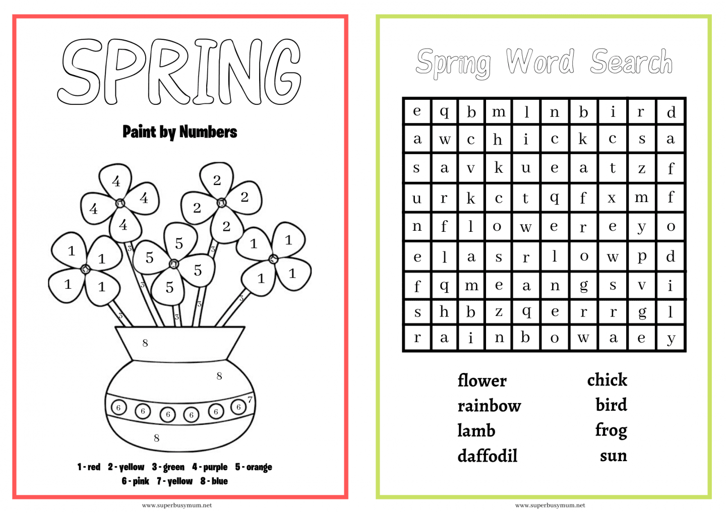 My Spring Activity Book | Free Printable - Super Busy Mum within Free Activity Book Printable