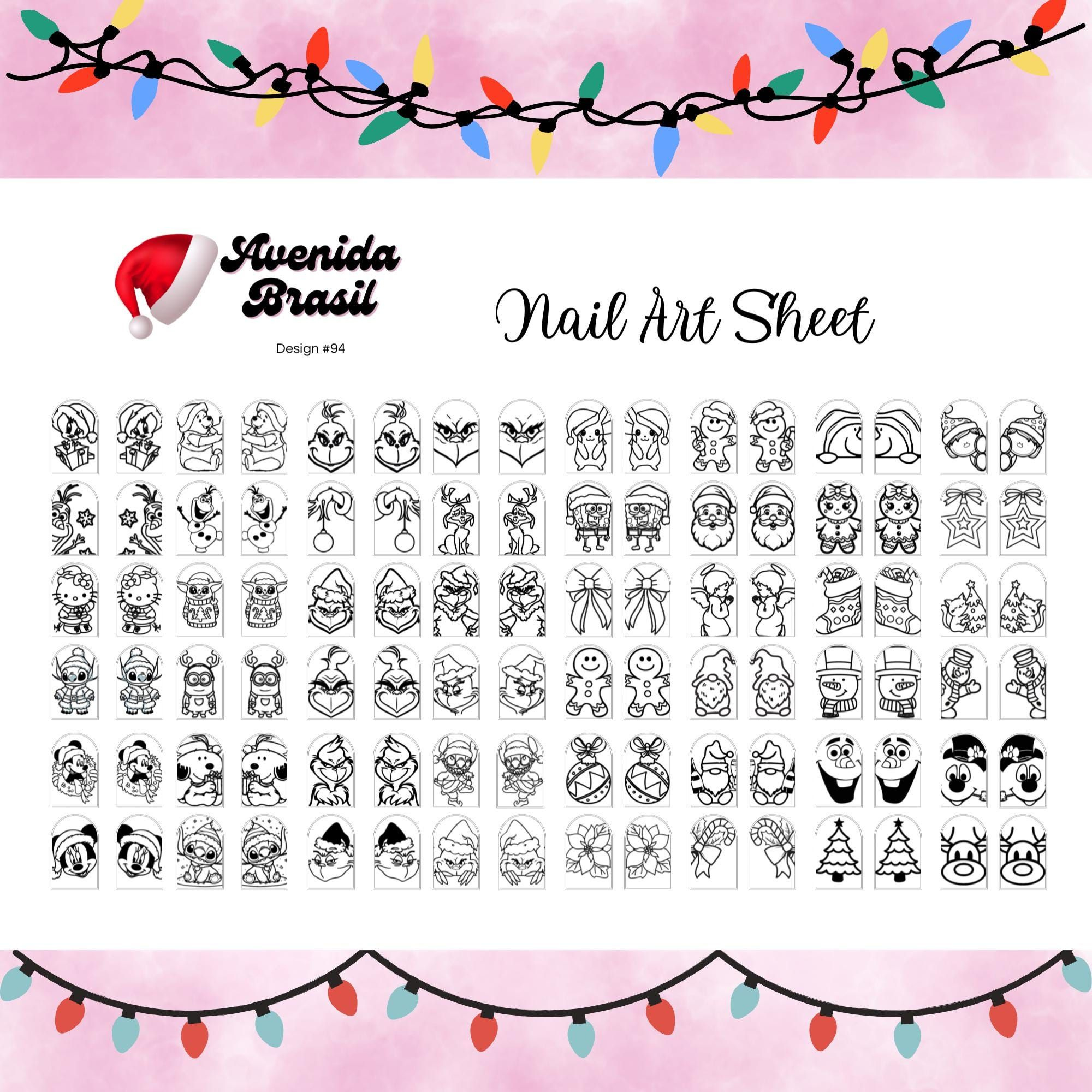 Nail Art Stencils - Shop On Pinterest throughout Printable Nail Art Stencils