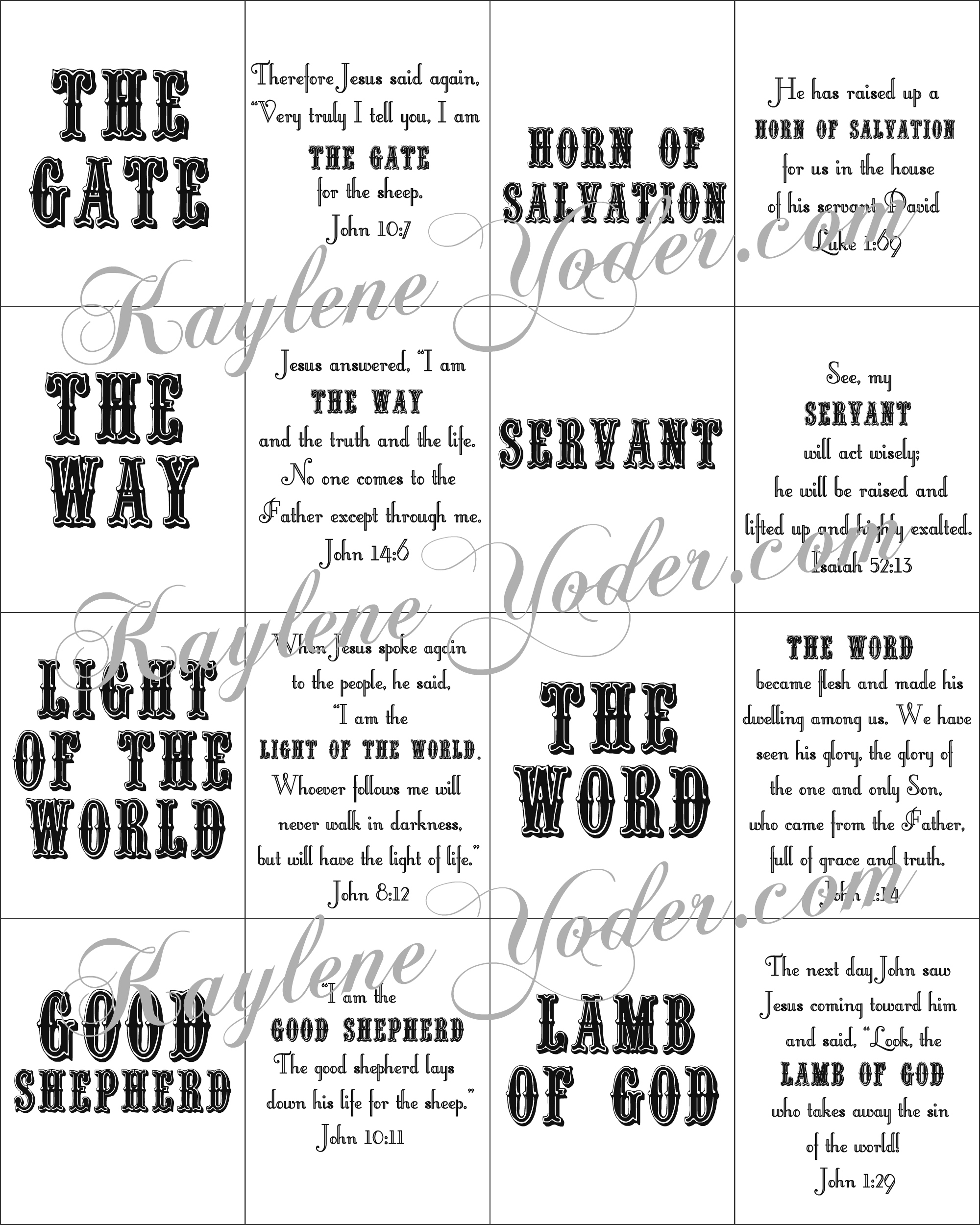 Names Of Jesus Scripture Study For The Family! - Kaylene Yoder with regard to Free Printable Names Of Jesus