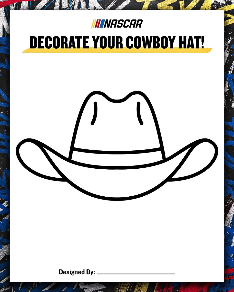 Nascar Nation On X: &amp;quot;Bust Out The Crayons, Yeehaw Edition🤠: Save in Free Printable Cowboy Hat Stencil