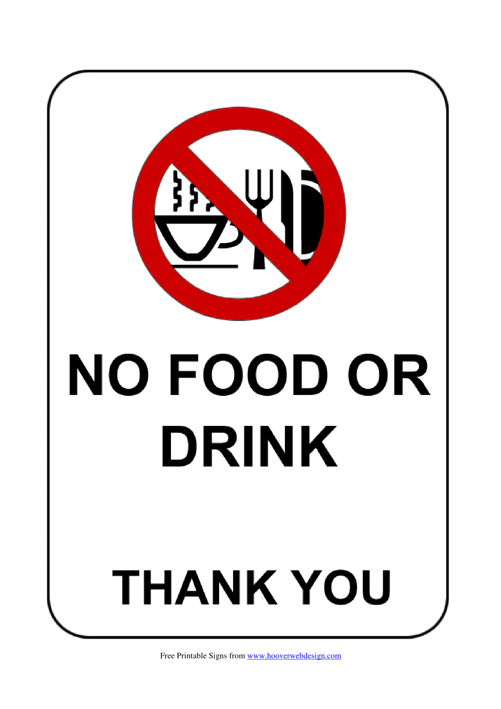 No Food Or Drink Signs | Poster Template intended for No Food Or Drink Sign Free Printable