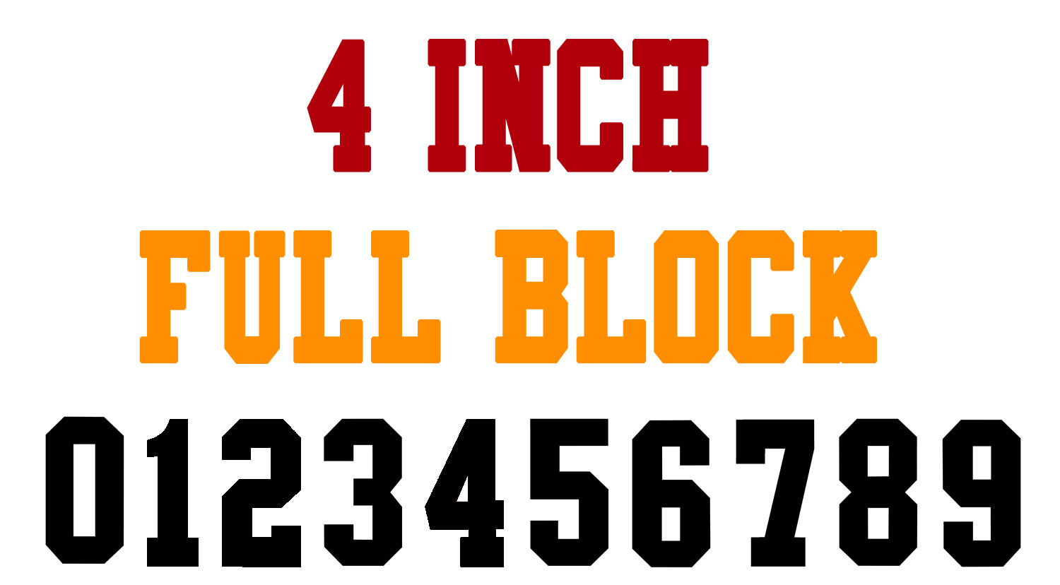 Numberstencils - 4 Inch Full Block Number Stencils (100 Sheet for 4 Inch Printable Stencil Numbers