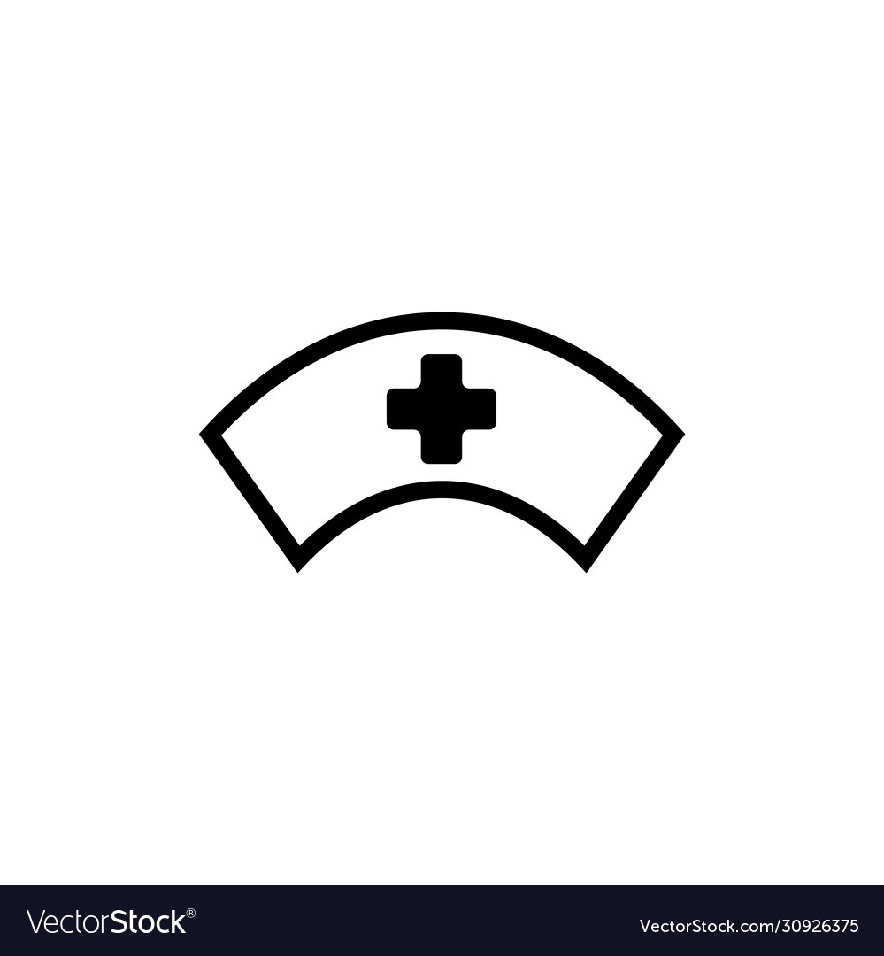 Nurse Cap Icon Design Template Isolated Royalty Free Vector regarding Free Printable Nurses Cap Pattern