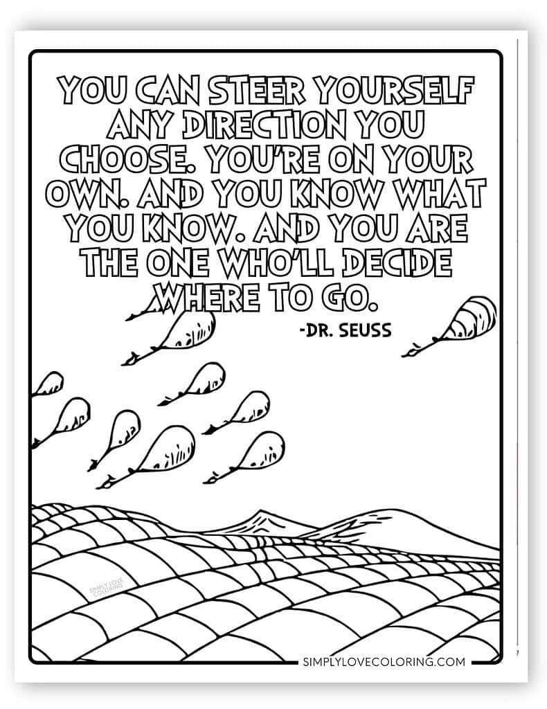 Oh, The Places You&amp;#039;Ll Go Coloring Pages (Free Pdf Printables regarding Free Oh the Places You Ll Go Printables