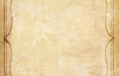 Old Grungy Vintage Paper Blank With Curly Oriental Frame Ornament pertaining to Free Old Letter Template