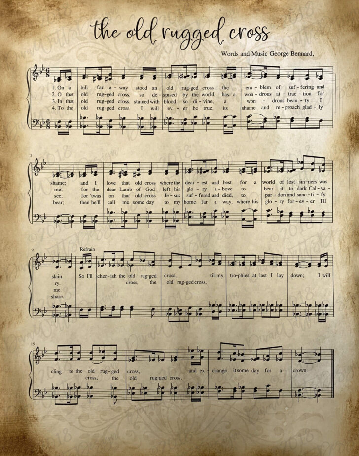Free Printable Sheet Music For the Old Rugged Cross