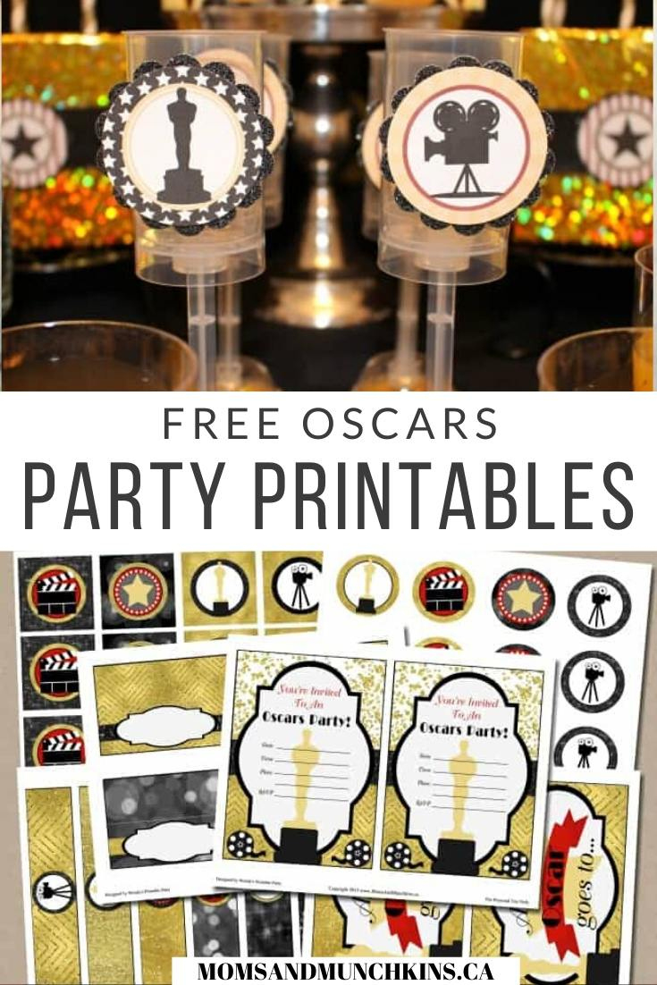 Oscar Party Ideas &amp;amp; Free Printables - Moms &amp;amp; Munchkins throughout Free Oscar Printables