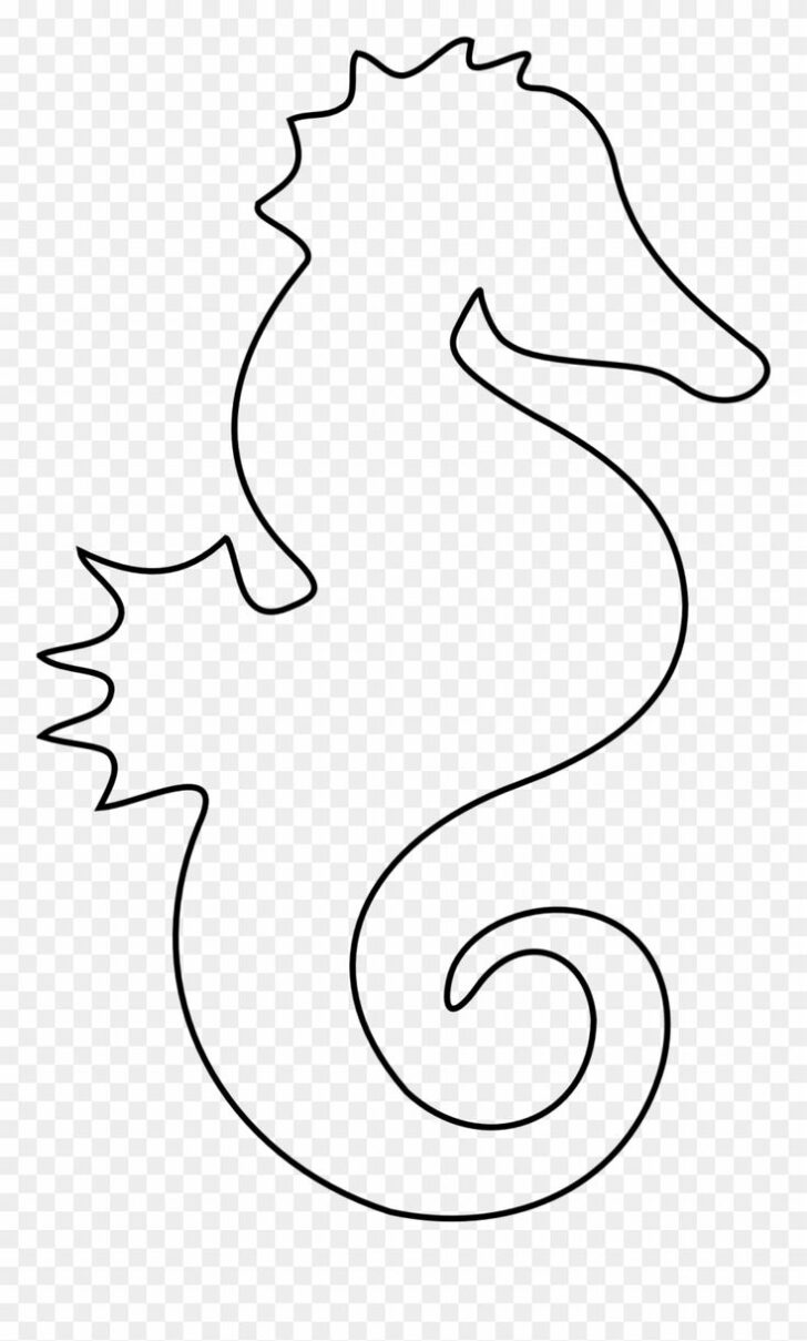 Free Printable Seahorse Stencil