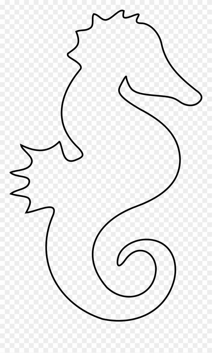 Other Popular Collections - Seahorse Template Clipart (#1123296 in Free Printable Seahorse Stencil