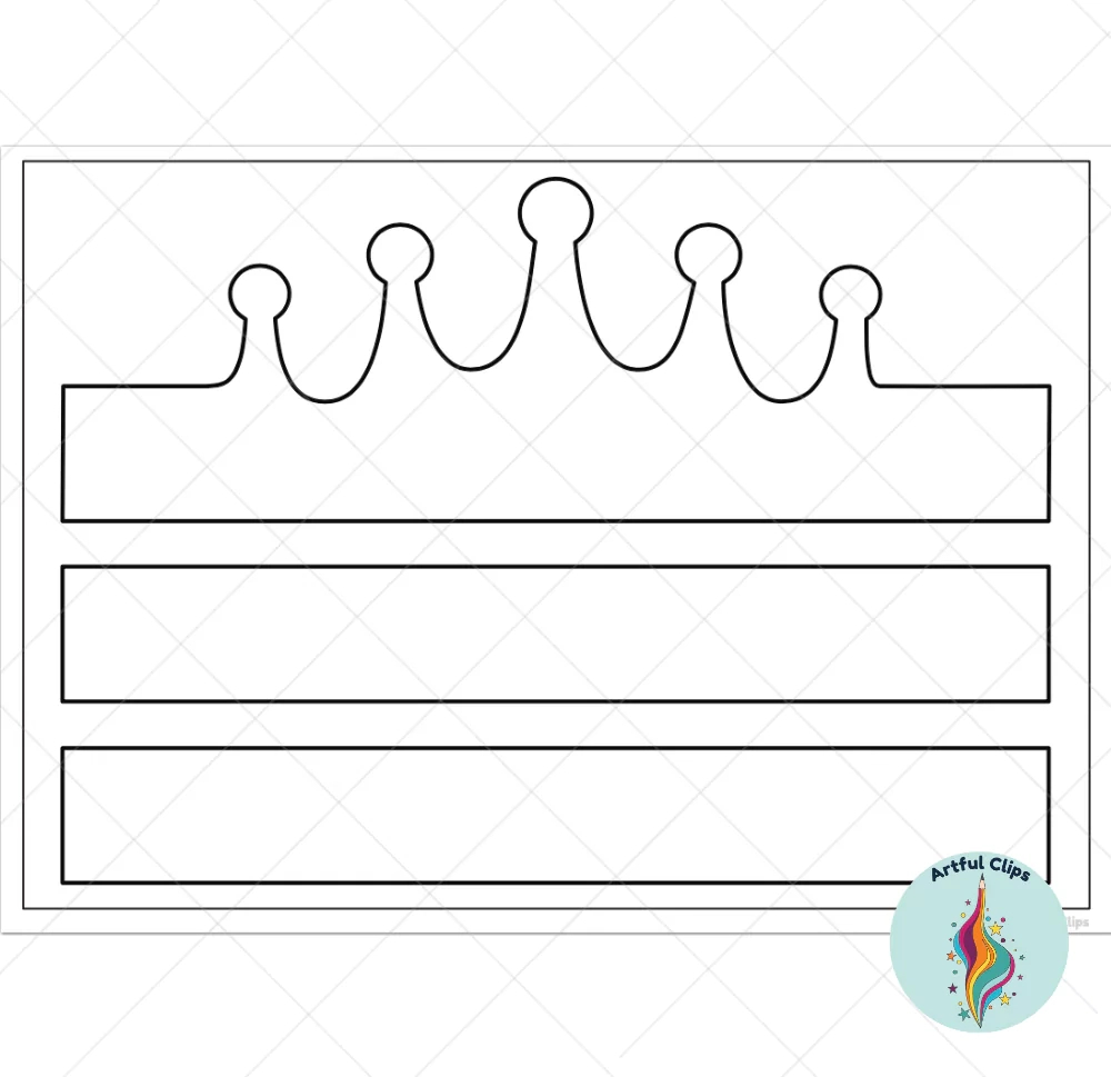 Paper Crown Template Set For Kindergarten Crafts - Free regarding Free Printable Crown Stencil