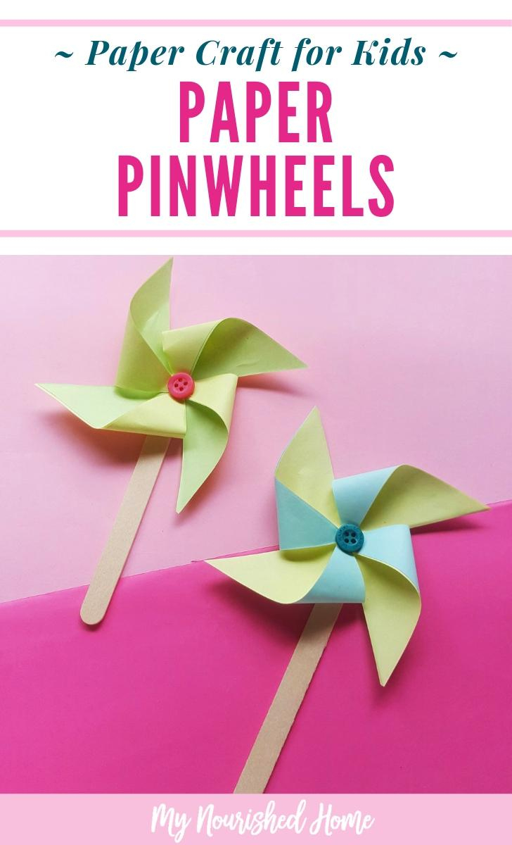 Paper Pinwheel Craft For Kids | My Nourished Home inside Easy Printable Pinwheel Pattern