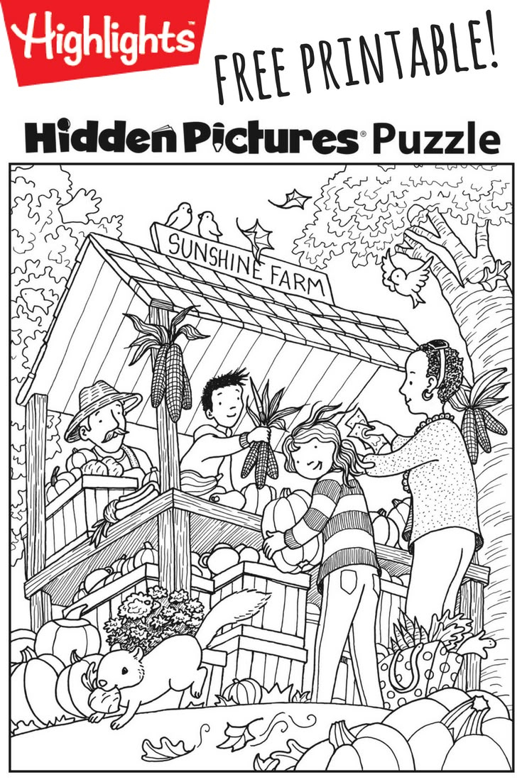 Parenting in Free Printable Highlights Hidden Picture Puzzles