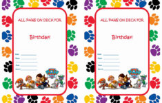 Paw Patrol – Birthday Printable intended for Free Paw Patrol Birthday Card Printables