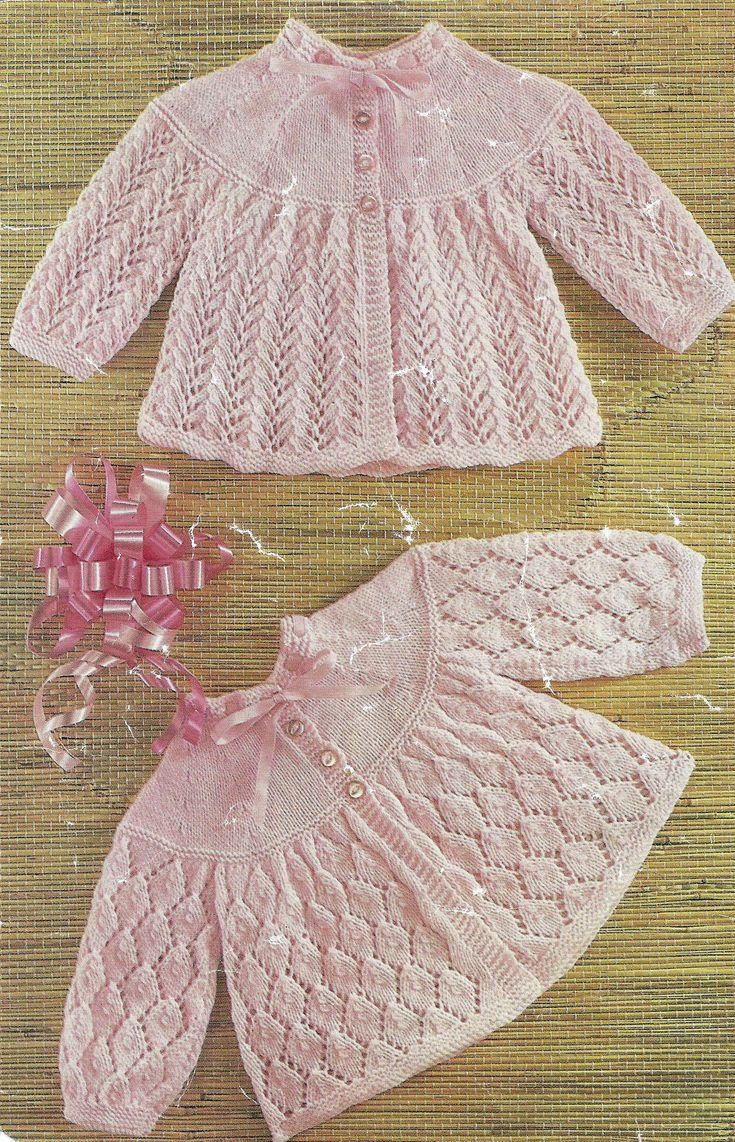 Pdf Instant Download Baby Matinee Coats Knitting Pattern 17 To 19 regarding Free Printable Baby Matinee Knitting Patterns to Download