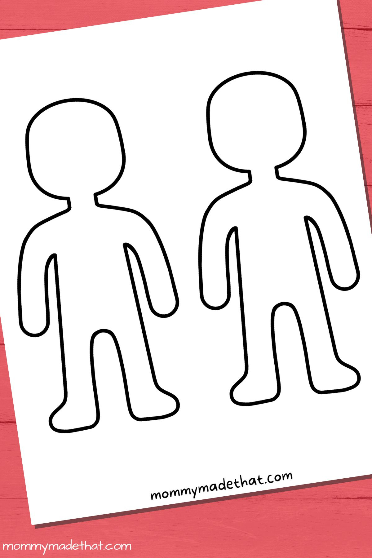 Person Outline And Templates (Lots Of Free Printables!) intended for People Cutouts Stencil Printable
