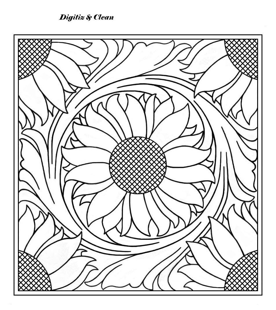 Pinnaser Piran On Leather Carving Pattern | Leather Tooling within Printable Sunflower Tooling Pattern