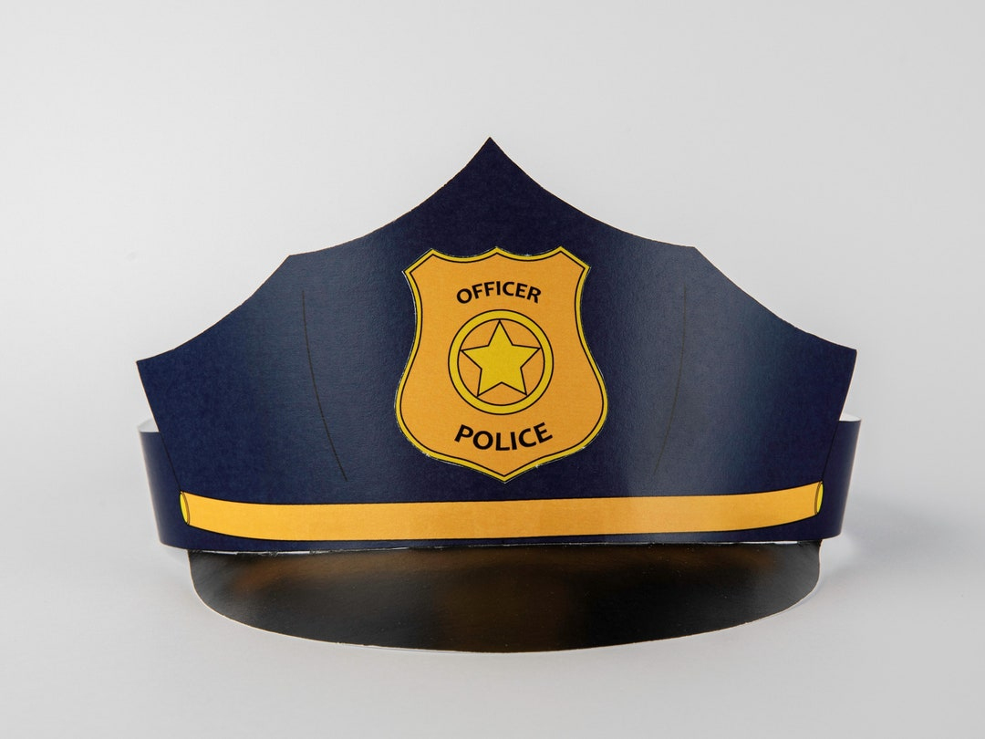 Policeman Hat Craft Buy Printable Police Paper Cap Colored Fun within Free Police Hat Printable