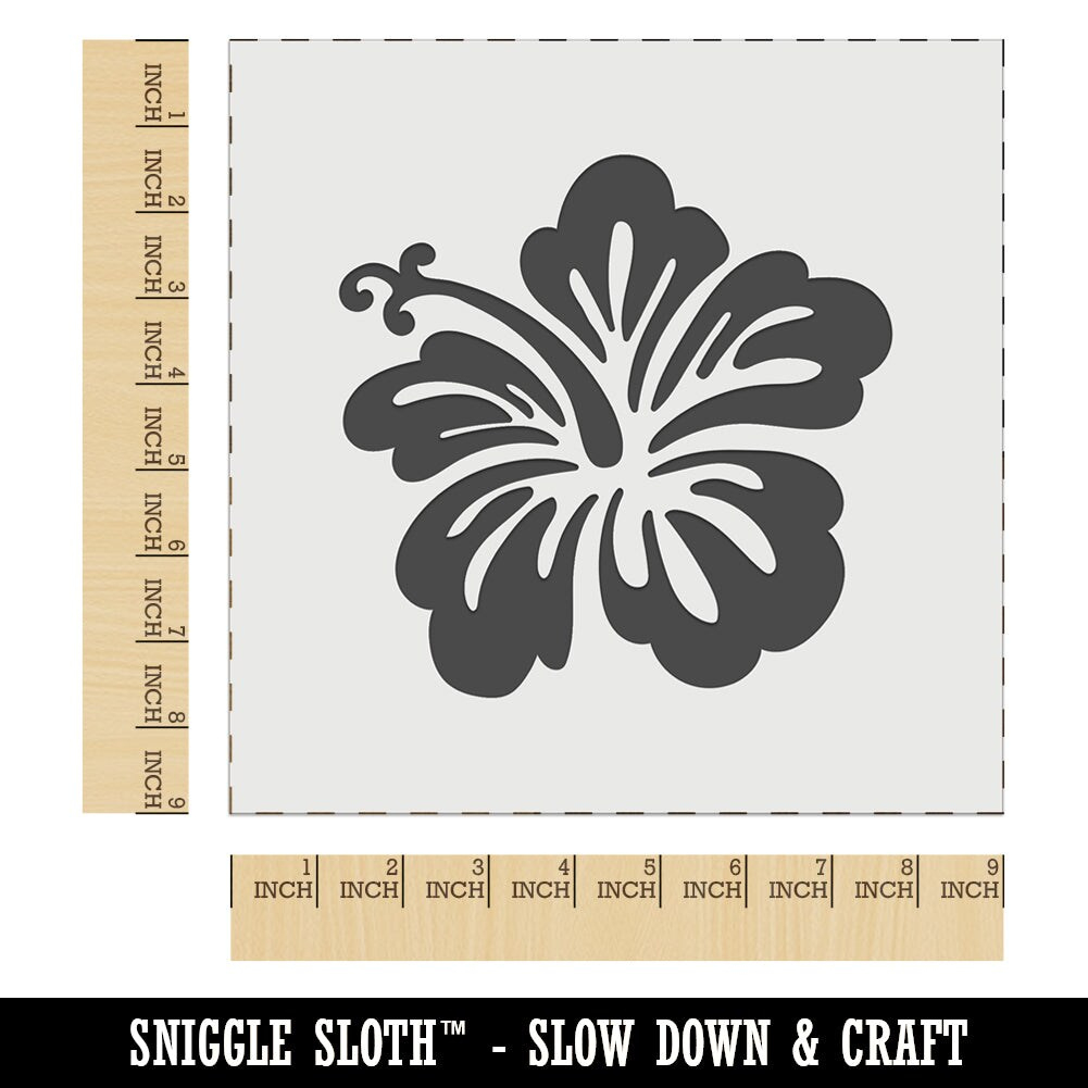 Pretty Hibiscus Flower Tropical Wall Cookie Diy Craft Reusable Stencil in Printable Hawaiian Flower Stencils