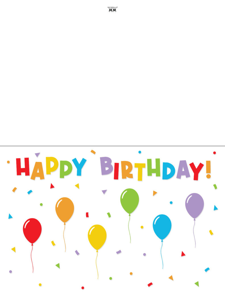 Printable Birthday Cards - 110 Free Birthday Cards | Printabulls inside Foldable Free Printable Printable Birthday Card