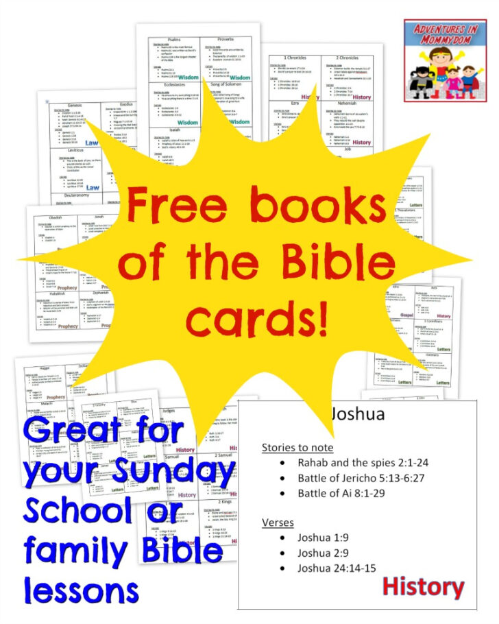 Books of the Bible Cards Free Printable