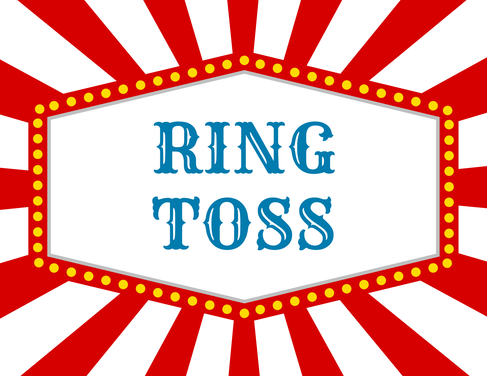 Printable Carnival Signs - Free Festive Signage For Games, Tickets for Free Printable Carnival Directional Signs