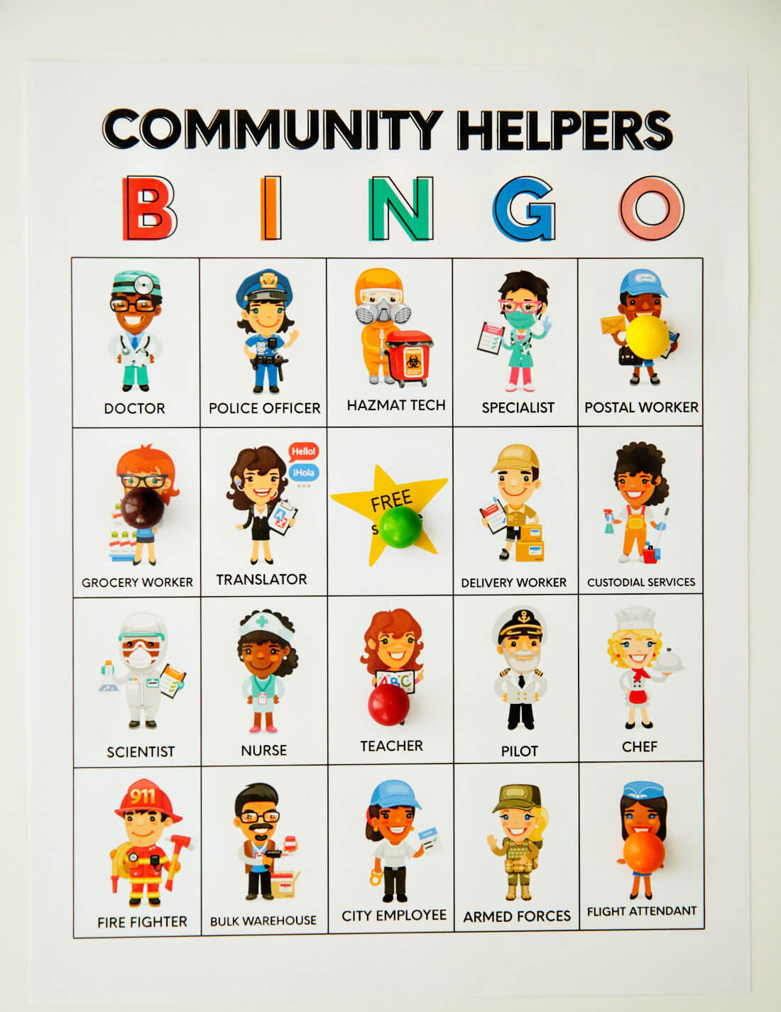 Printable Community Helpers Bingo From 30Daysblog with regard to Free Community Helpers Printables