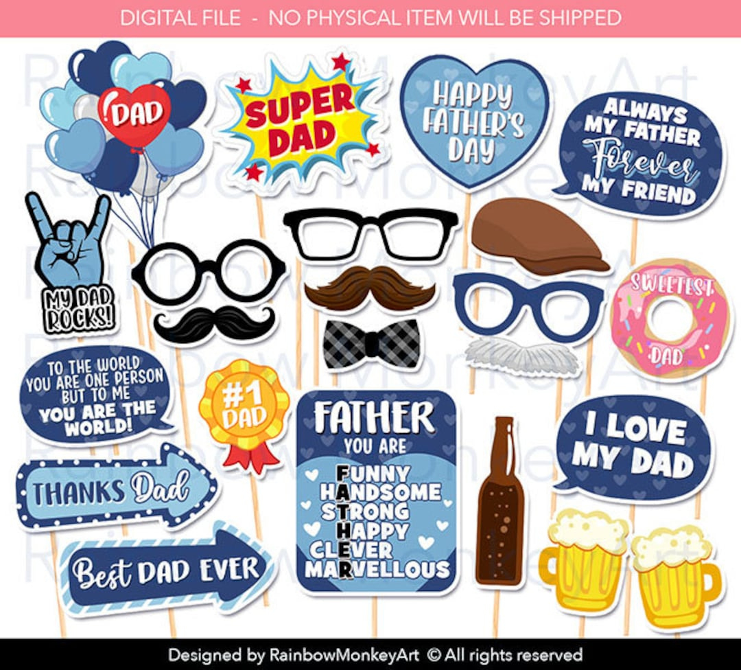 Printable Father&amp;#039;S Day Photo Booth Props - Father&amp;#039;S Day Photobooth with Fathers Day Photo Booth Props Free Printable