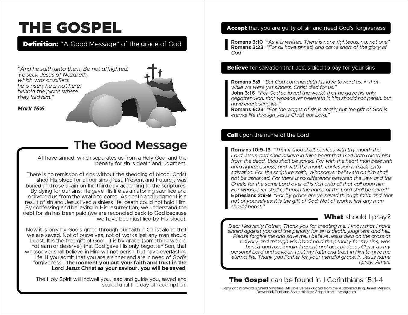 Printable Gospel Tracts inside Free Printable Tracts