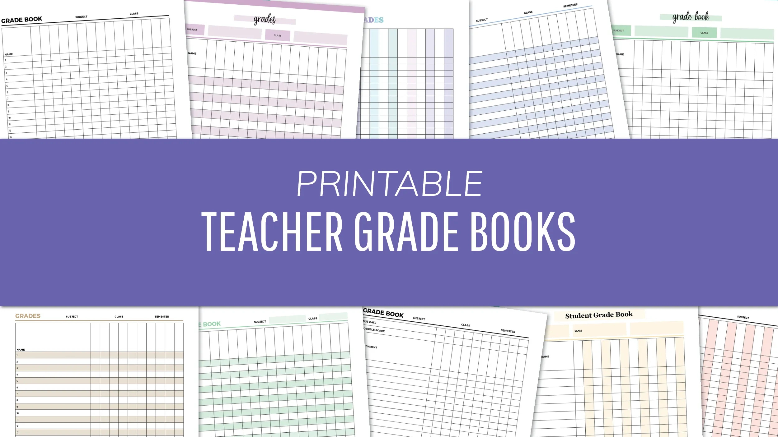 Printable Grade Books - 20+ Free Teacher Gradebooks Editable with regard to Free Printable Teacher Roll Book