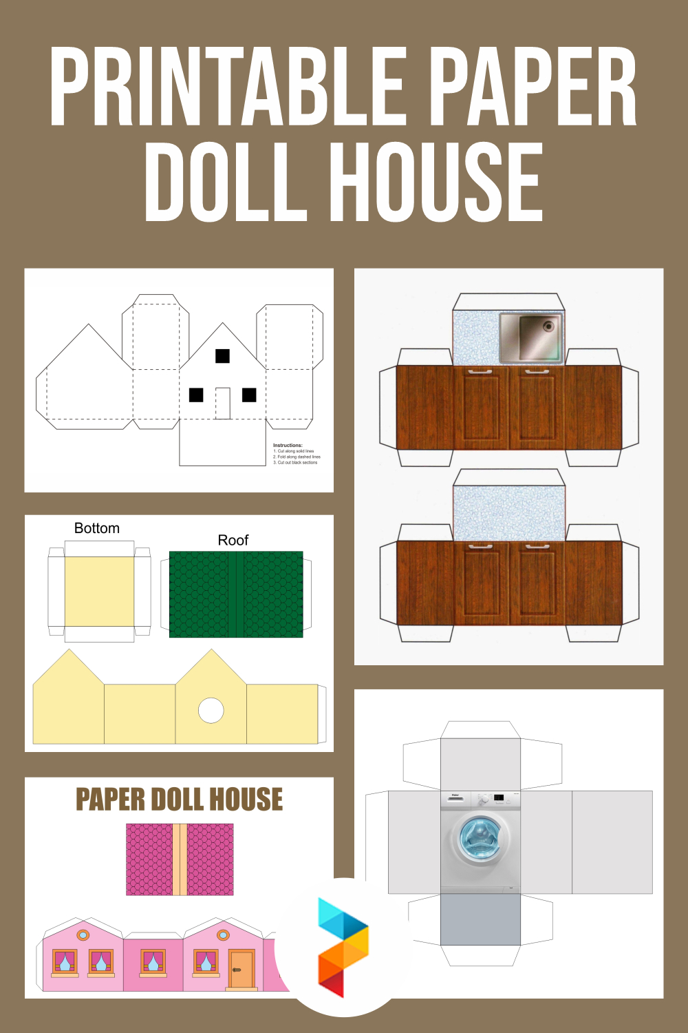 Printable Paper Doll House inside Printable Free Dollhouse Plans