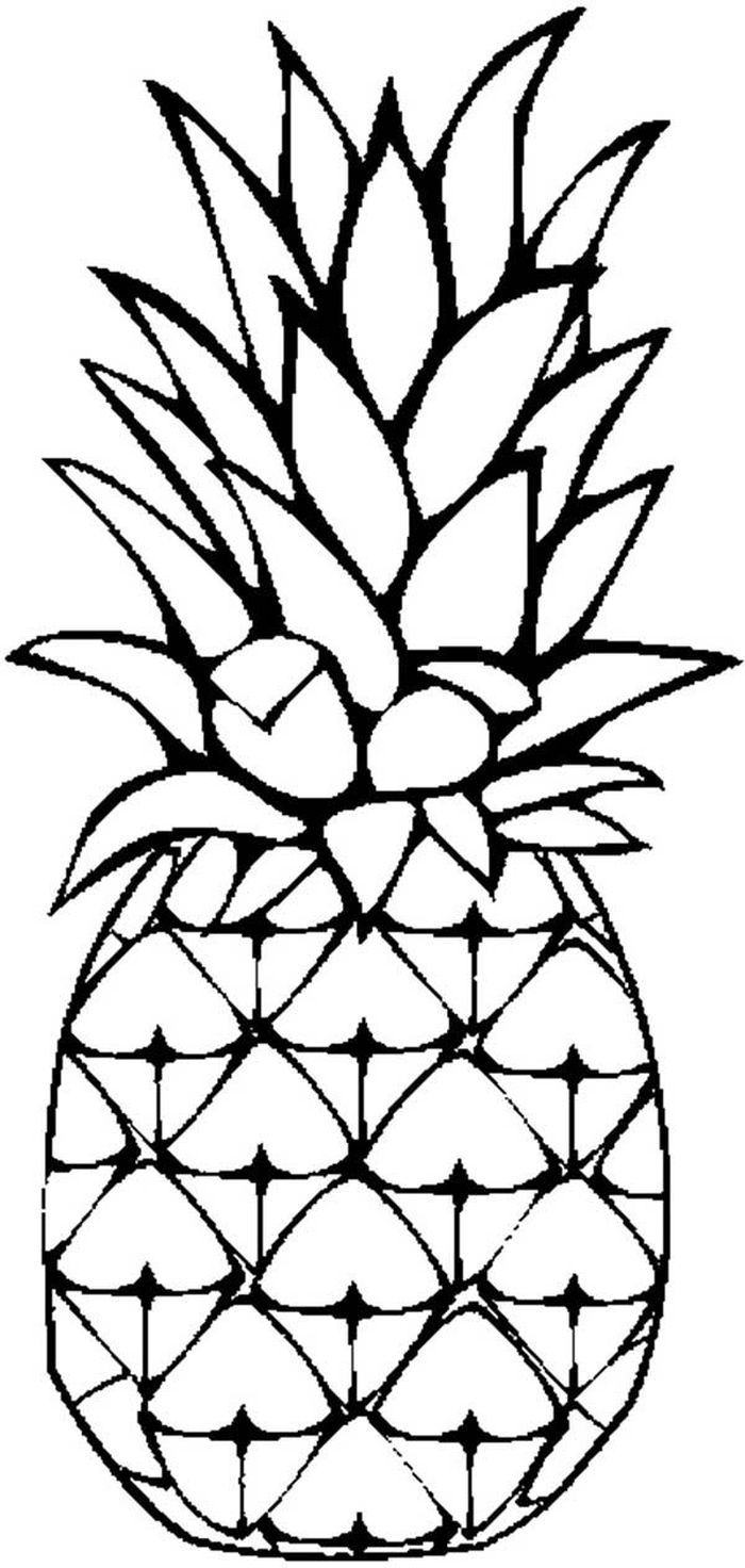Printable Pineapple Coloring Pages Pdf – Coloringfolder with Free Printable Pineapple Pictures