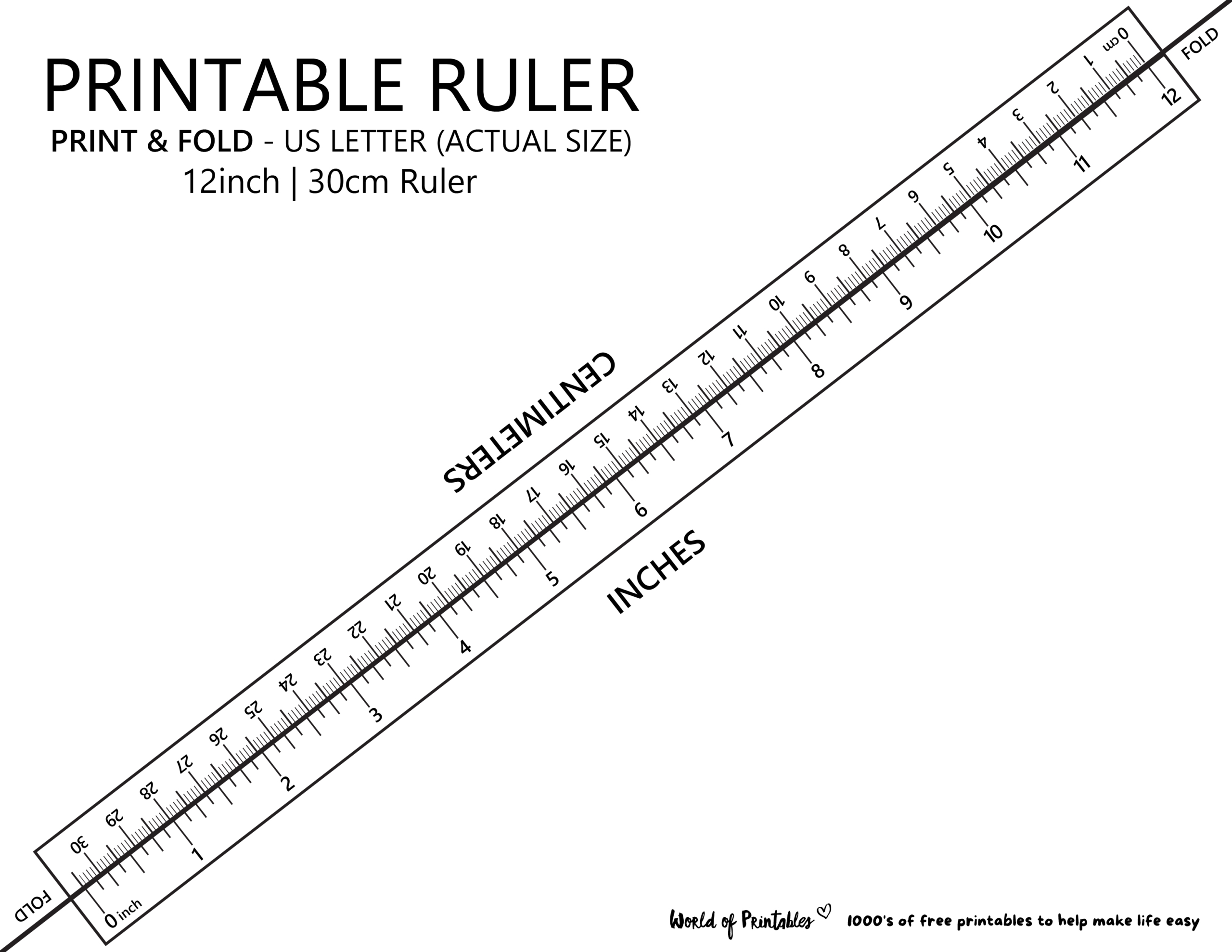 Printable Ruler - Free Accurate Ruler Inches, Cm, Mm - World Of intended for Free Printable Centimeter To Inches