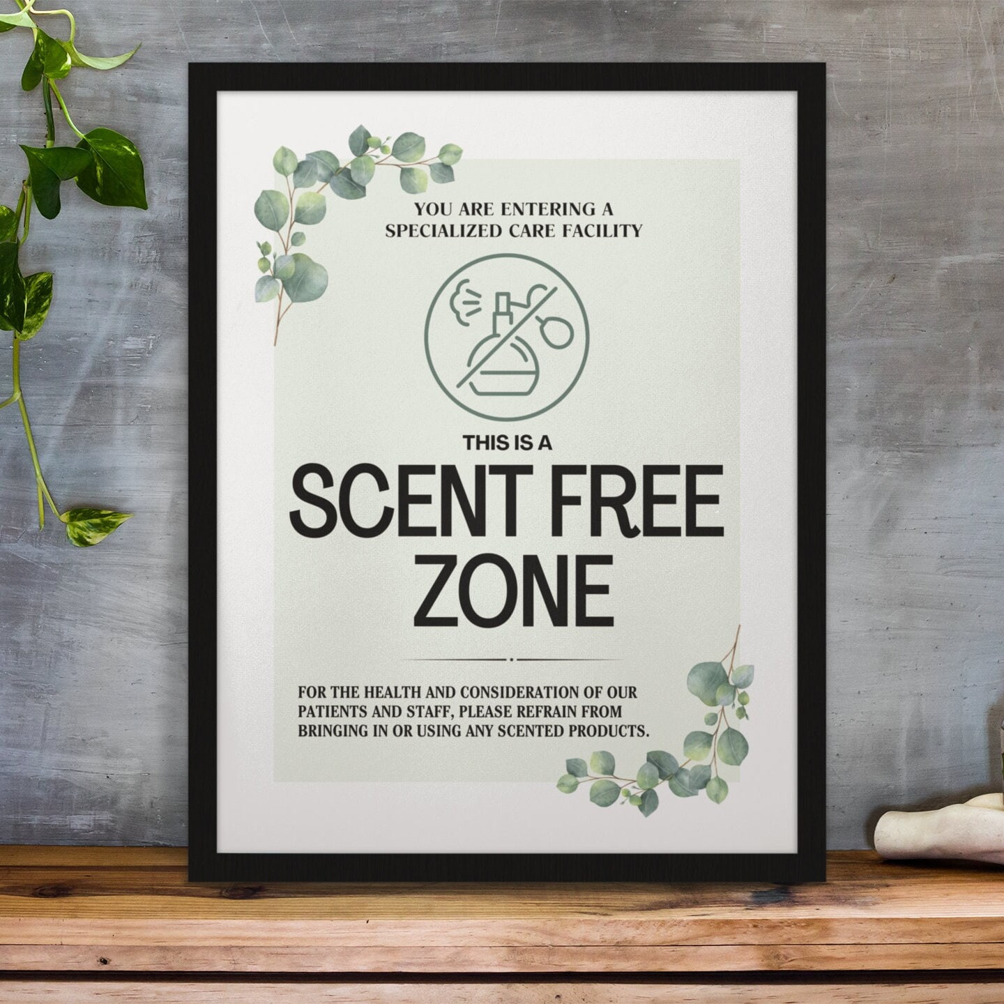 Printable Scent Free Zone Sign, Fragrance Free Health Care with regard to Printable Scent Free Signs