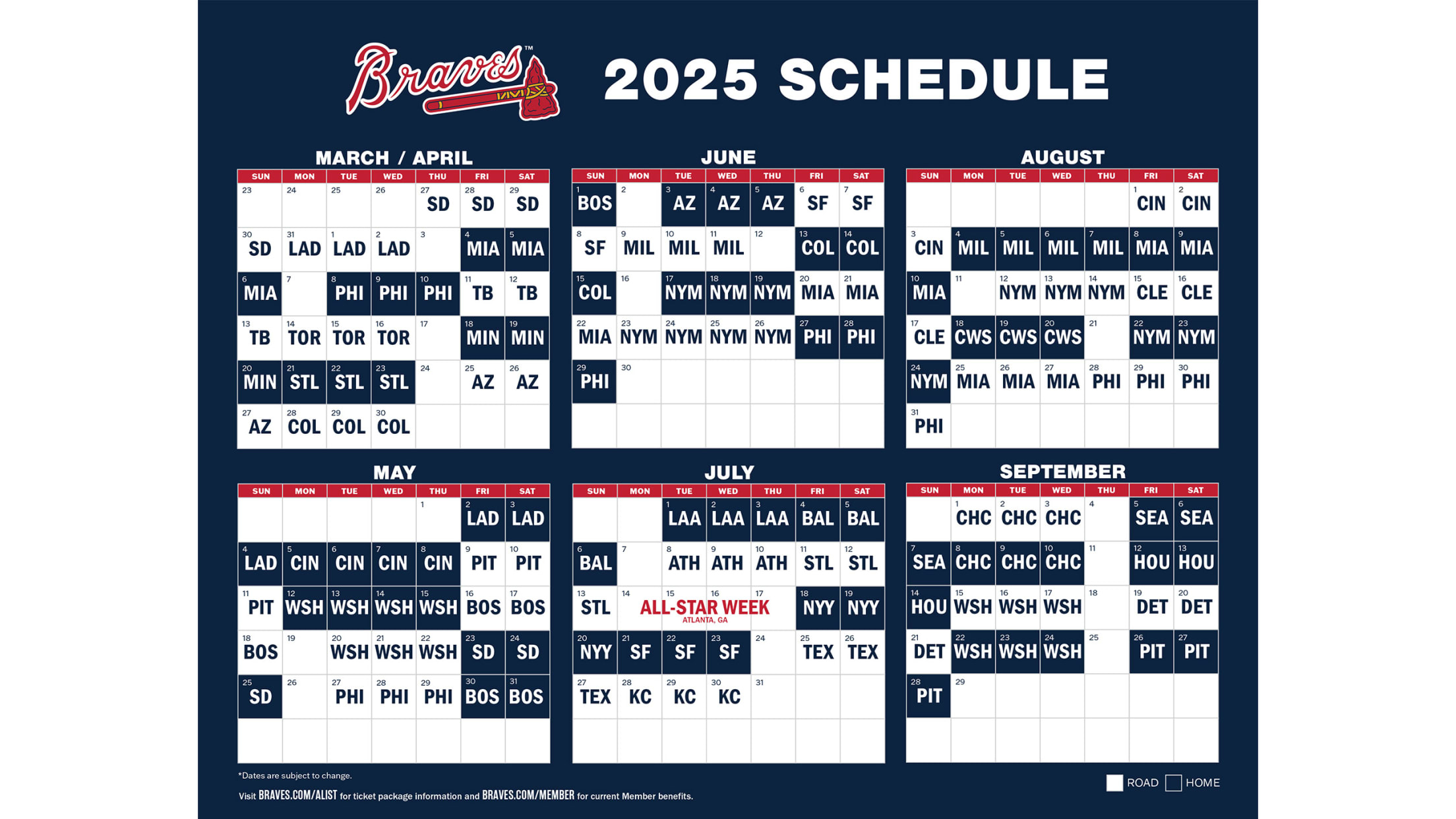 Printable Schedule | Atlanta Braves pertaining to Free Printable Atlanta Braves Schedule