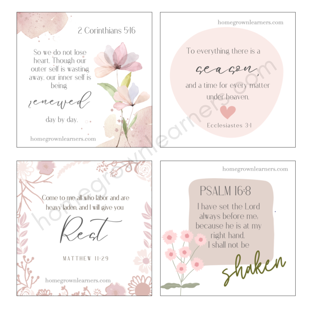 Printable Scripture Cards — Homegrown Learners for Free Printable Wedding Card Verses