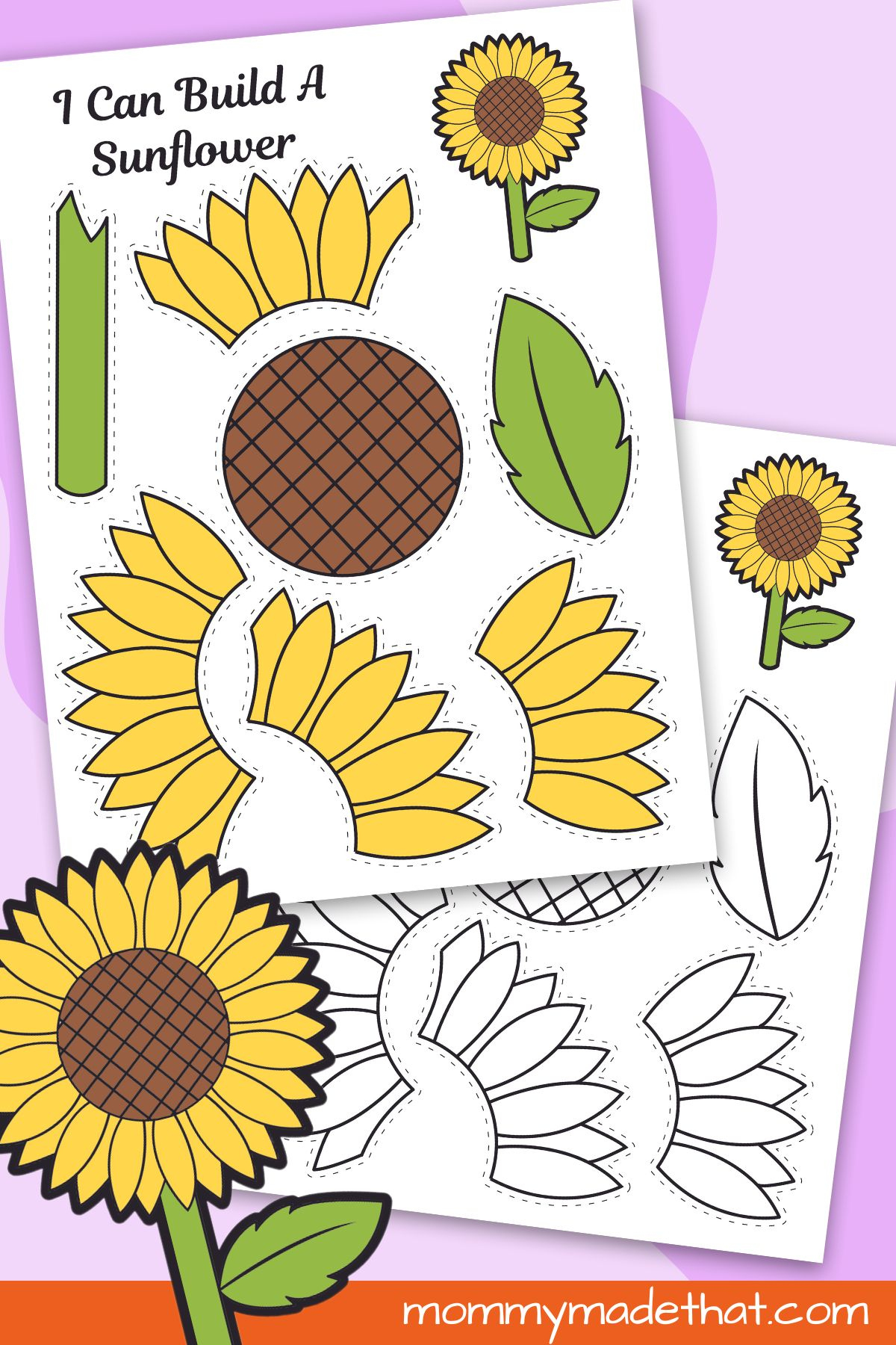 Printable Sunflower Craft Template pertaining to Free Printable Sunflower Patterns