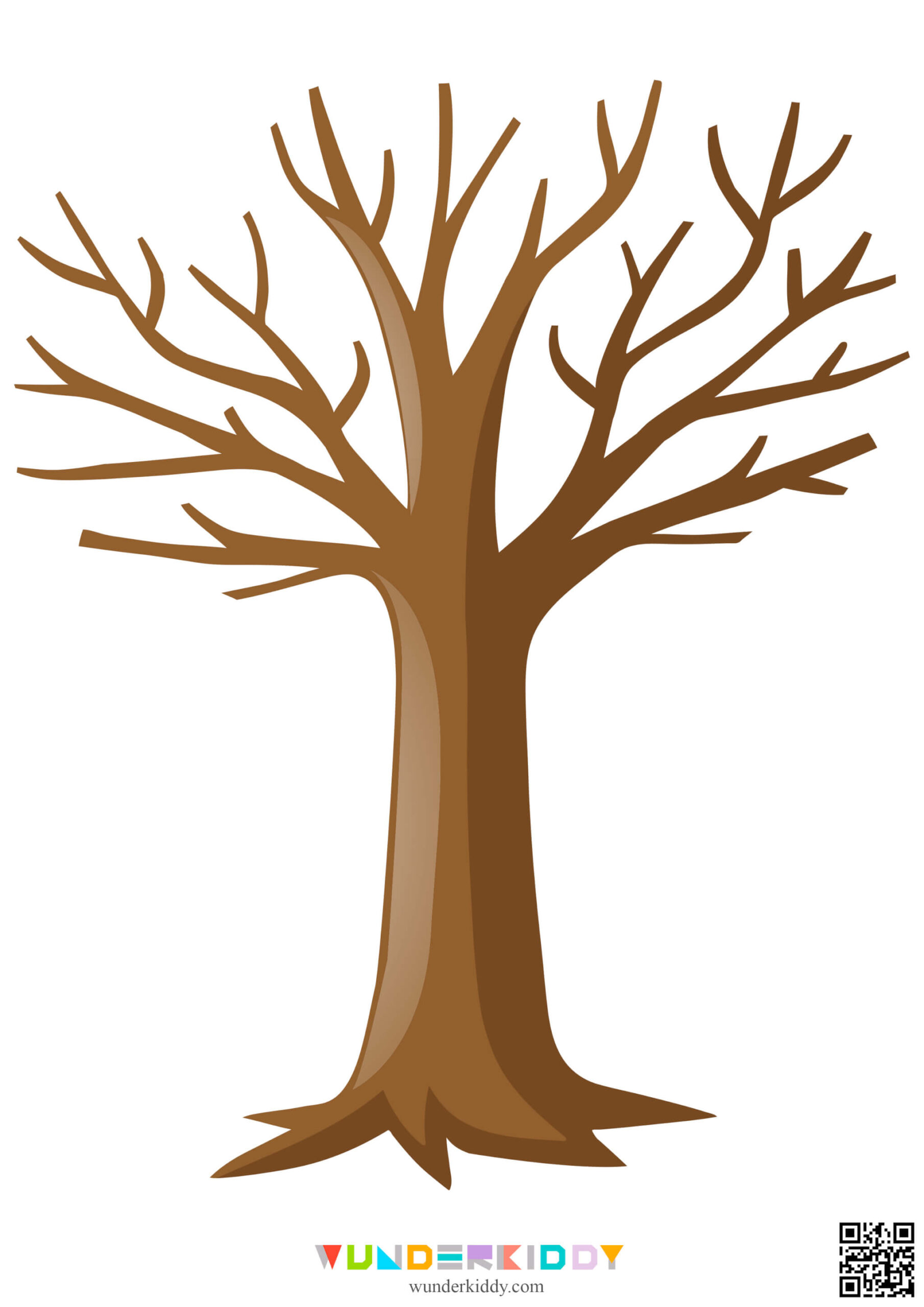 Printable Tree Template For Craft And Coloring Pages For Kids throughout Printable Tree Trunk Patterns