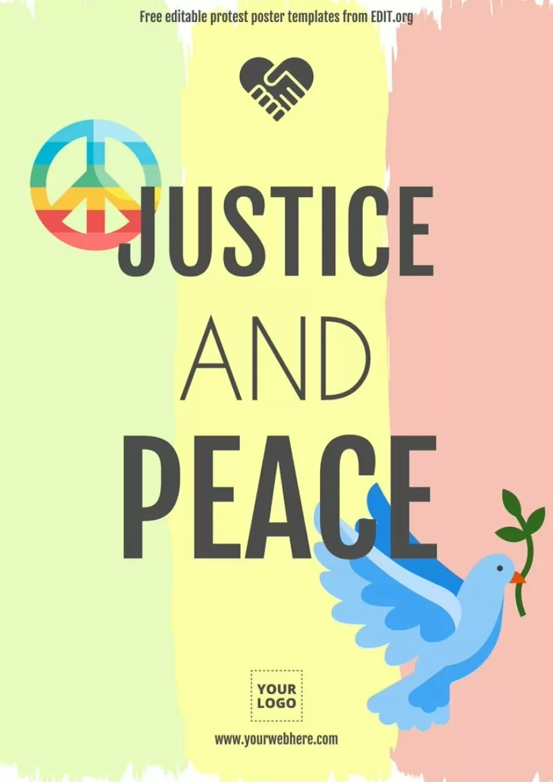Protest Poster Designs To Customize Online in Free Printable Protest Posters