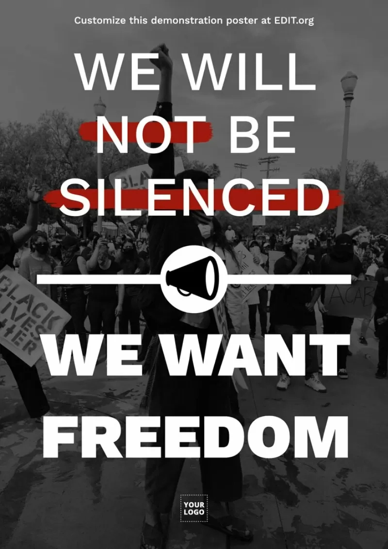 Protest Poster Designs To Customize Online within Free Printable Protest Posters