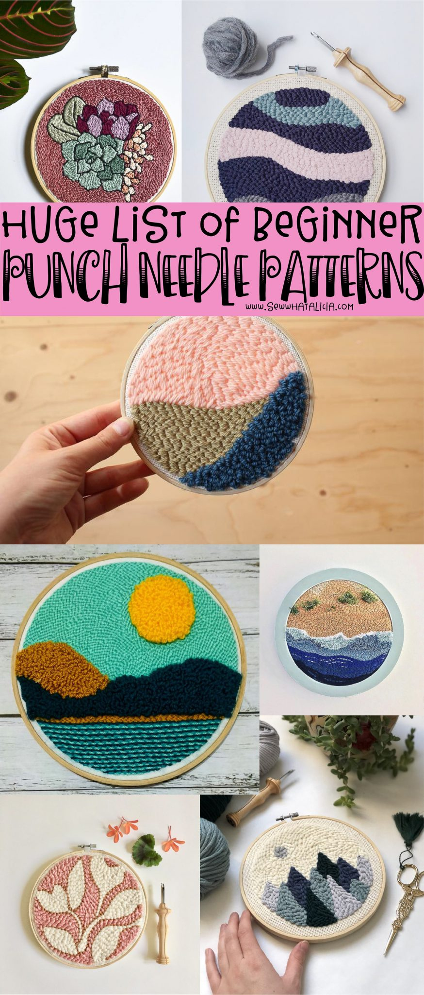 Punch Needle Patterns For Beginners - Sew What, Alicia? inside Punch Needle Printable Patterns