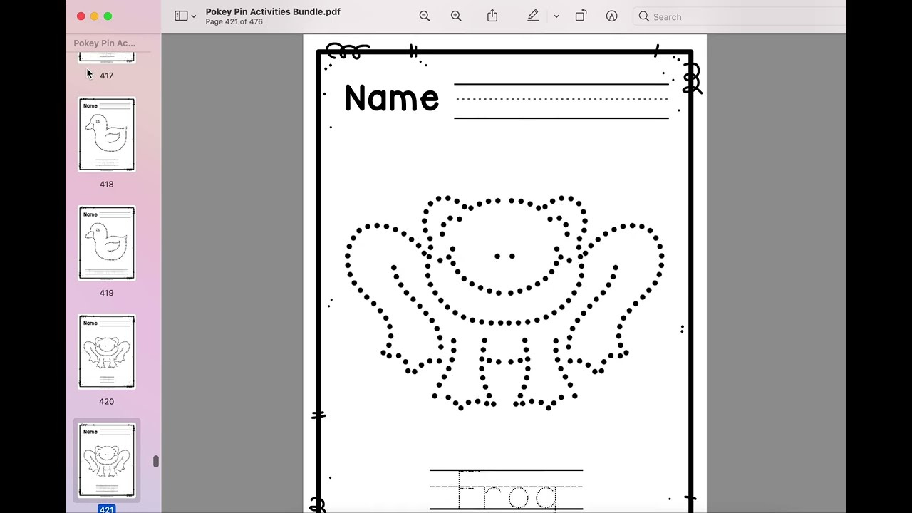Push Pin Art Pokey Pictures Fine Motor Skills Activities with regard to Free Printable Push Pin Art