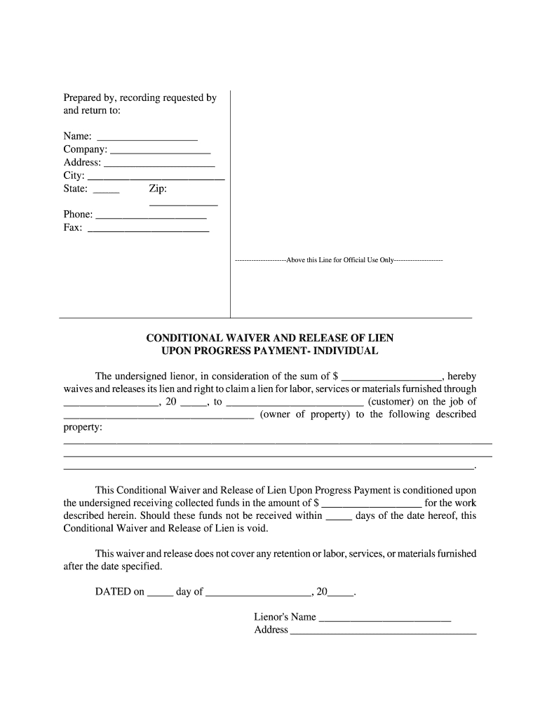 Release Of Lien Pdf Form - Fill Online, Printable, Fillable, Blank intended for Free Printable Lien Release Form