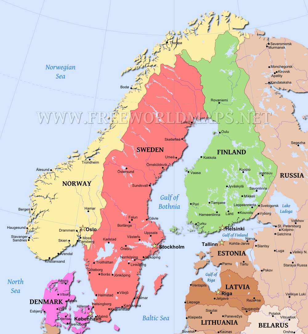 Scandinavia Map –Freeworldmaps pertaining to Free Printable Map Of Scandinavia