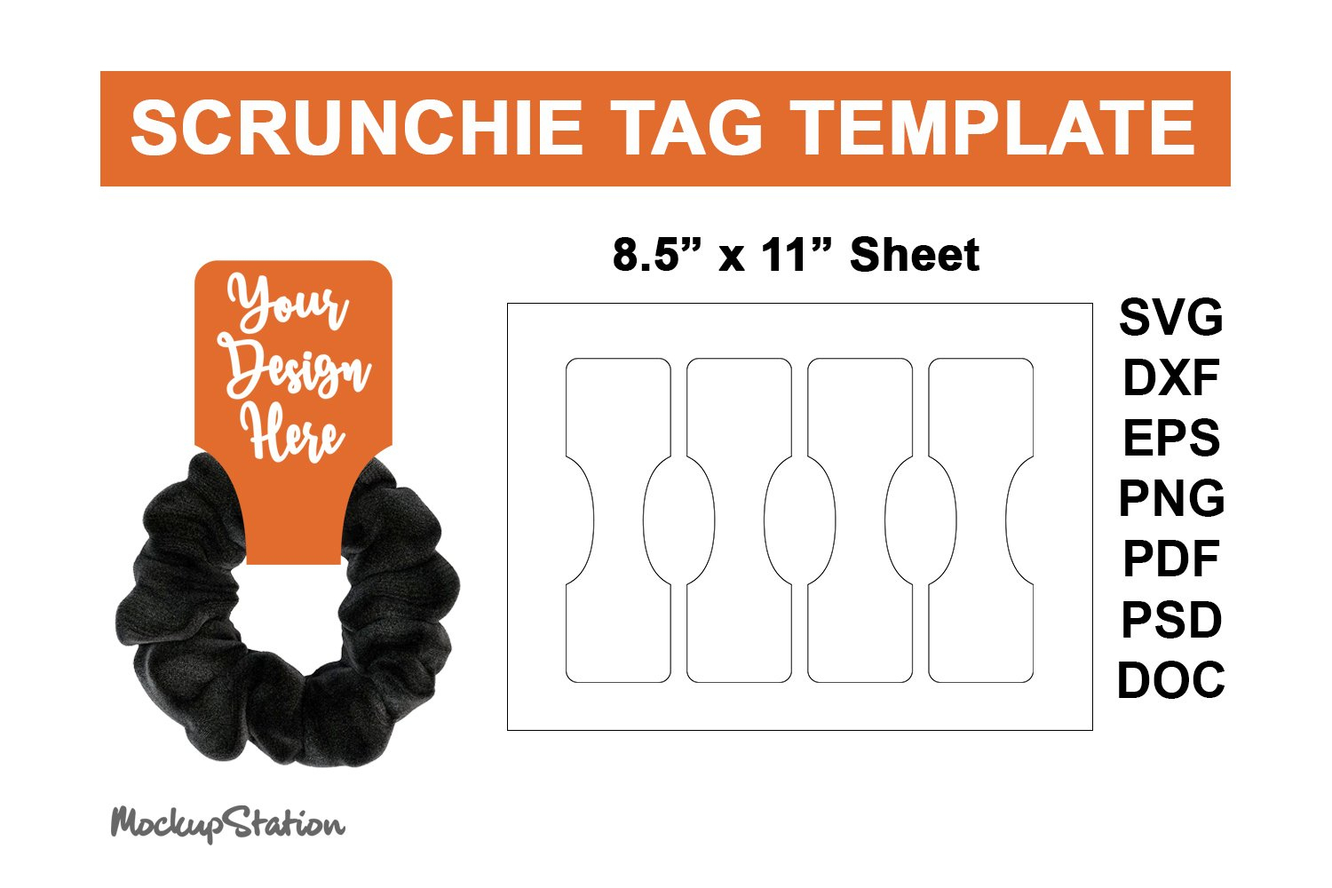 Scrunchie Tag Template Svg | Printable Tag Sublimation Psd throughout Free Printable Scrunchie Pattern