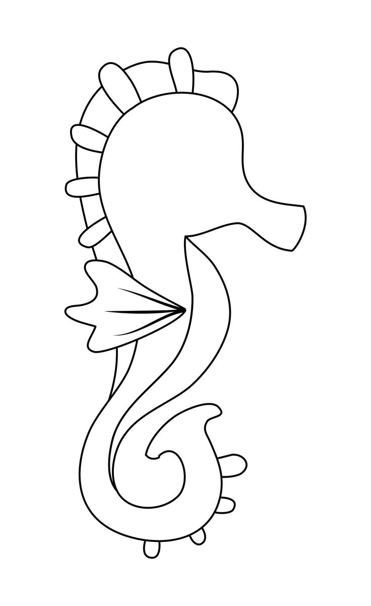 Seahorse Pattern - 10 Free Pdf Printables | Printablee with Free Printable Seahorse Stencil
